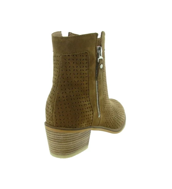 bottines et boots - Casual - femme - Cuir - Beige - Alpe