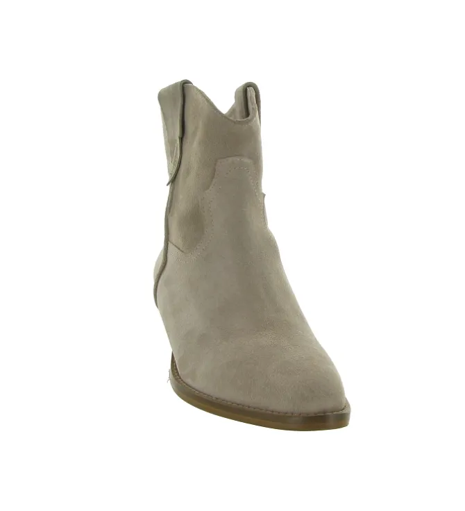 bottines et boots - Casual - femme - Cuir - Beige - Julie dee