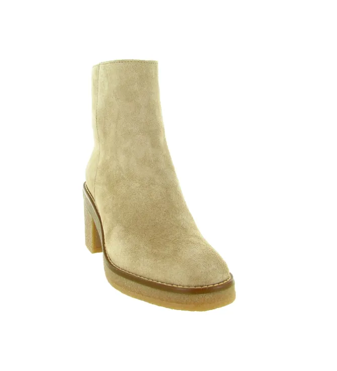 bottines et boots - Casual - femme - Nubuck - Beige - Alpe