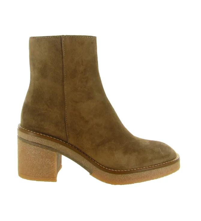 bottines et boots - Casual - femme - Nubuck - Camel - Alpe
