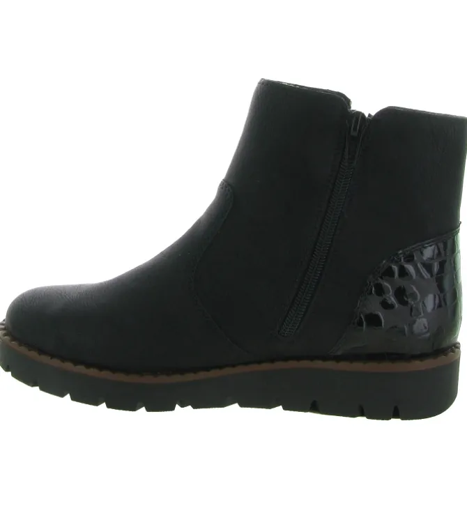 bottines et boots - Casual - femme - Synthétique - Noir - Rieker