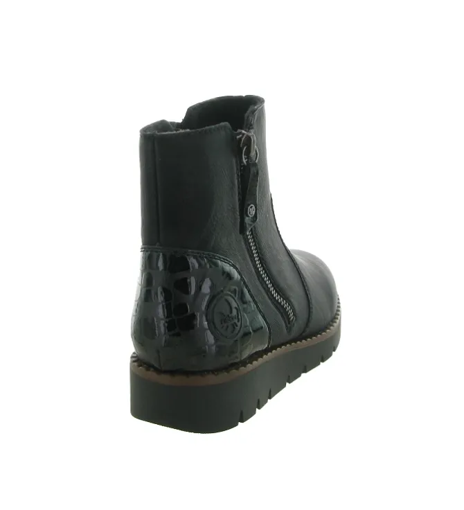bottines et boots - Casual - femme - Synthétique - Noir - Rieker