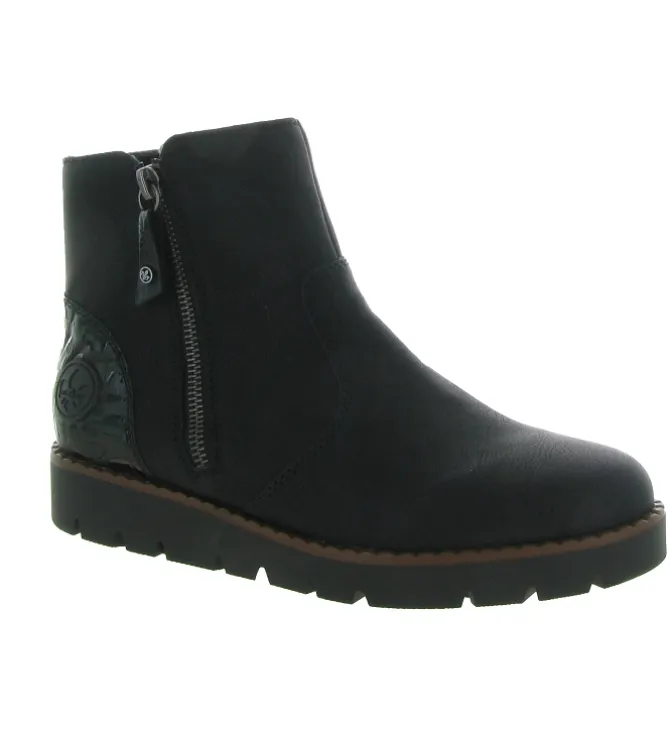 bottines et boots - Casual - femme - Synthétique - Noir - Rieker