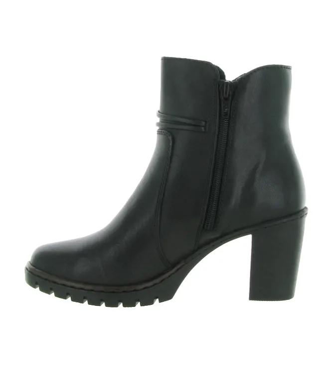 bottines et boots - Casual - femme - Cuir - Noir - Rieker