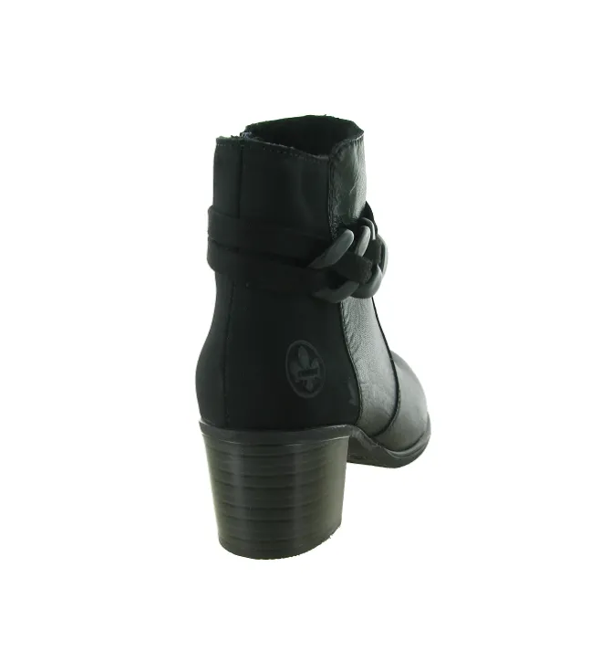 bottines et boots - Casual - femme - Synthétique - Noir - Rieker