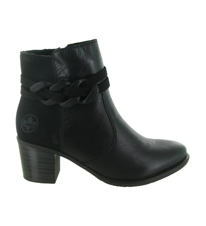 bottines et boots - Casual - femme - Synthétique - Noir - Rieker