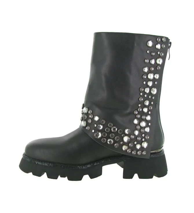 bottines et boots - Casual - femme - Cuir - Noir - Alma en pena
