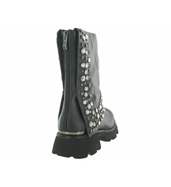 bottines et boots - Casual - femme - Cuir - Noir - Alma en pena