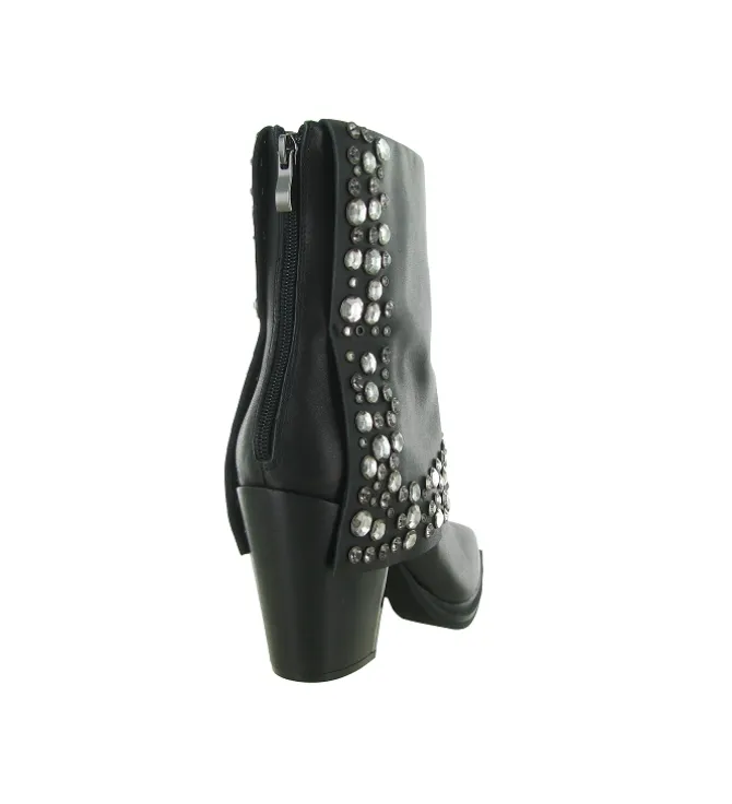 bottines et boots - Casual - femme - Cuir - Noir - Alma en pena
