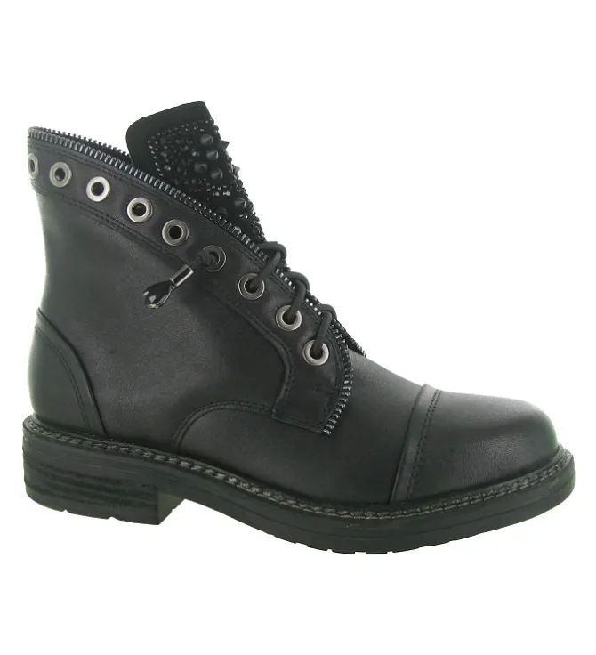 bottines et boots - Casual - femme - Cuir - Noir - Alma en pena