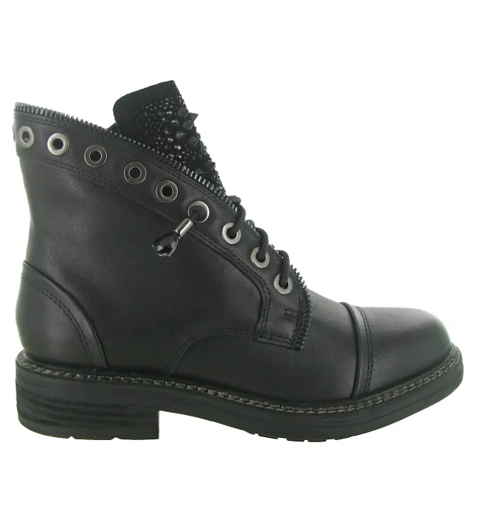 bottines et boots - Casual - femme - Cuir - Noir - Alma en pena
