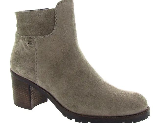 bottines et boots - Casual - femme - Nubuck - Taupe - Kelibe