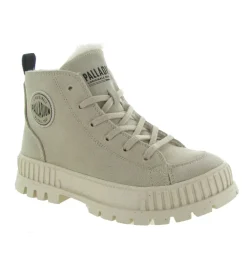 bottines et boots - Casual - femme - Cuir - Beige - Palladium