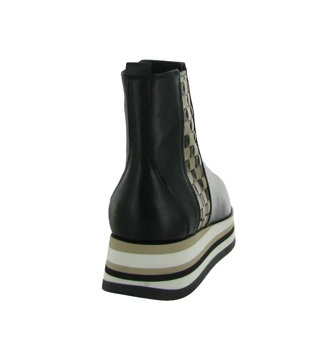 bottines et boots - Casual - femme - Cuir - Noir - Softwaves