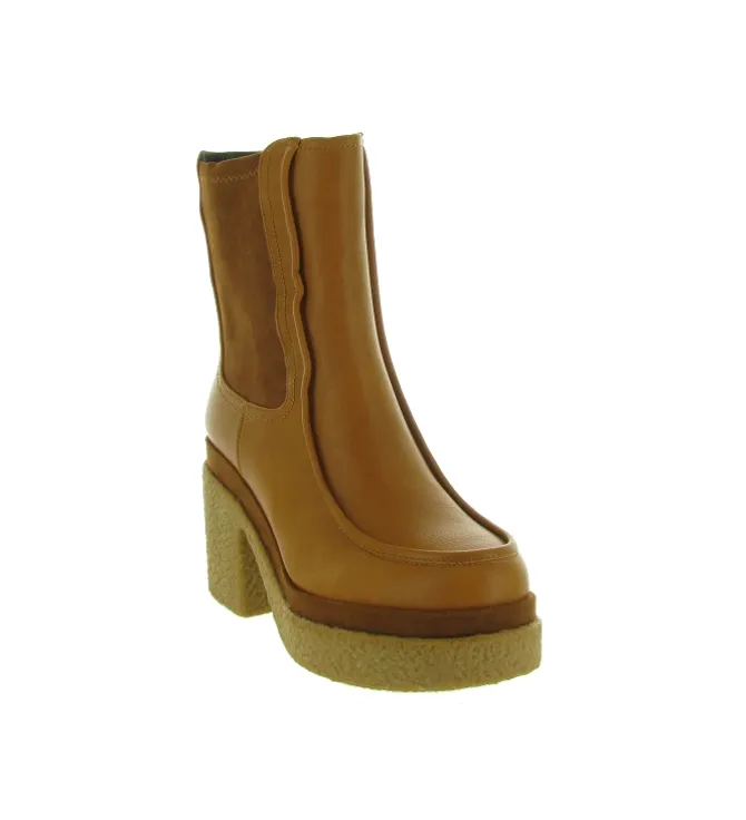 bottines et boots - Casual - femme - Synthétique - Marron - Noa harmon