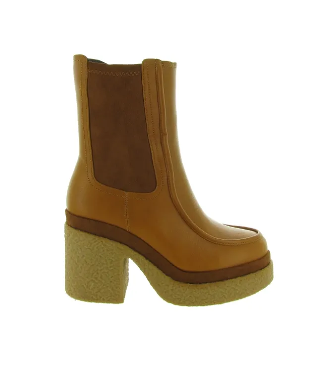 bottines et boots - Casual - femme - Synthétique - Marron - Noa harmon