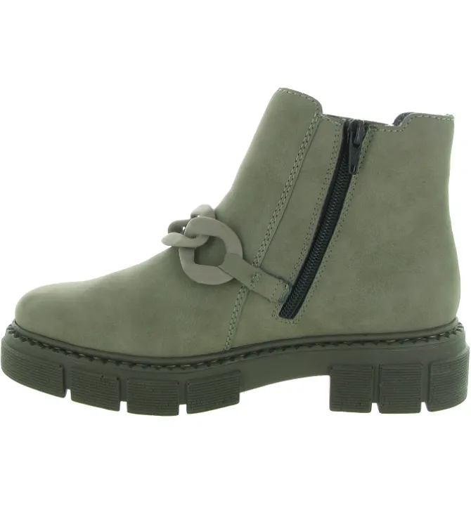 bottines et boots - Casual - femme - Synthétique - Kaki - Rieker