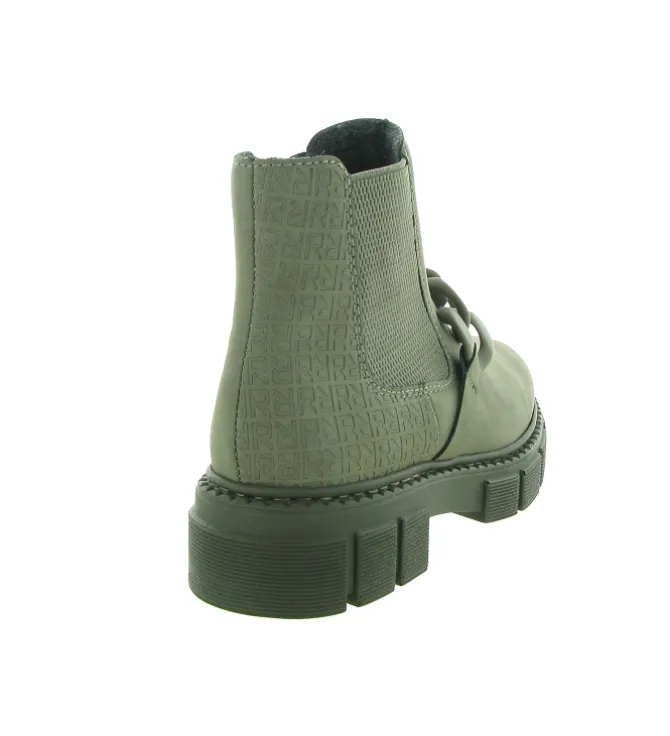 bottines et boots - Casual - femme - Synthétique - Kaki - Rieker