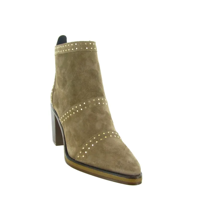 bottines et boots - Casual - femme - Nubuck - Taupe - Alpe