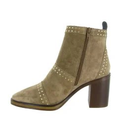 bottines et boots - Casual - femme - Nubuck - Taupe - Alpe