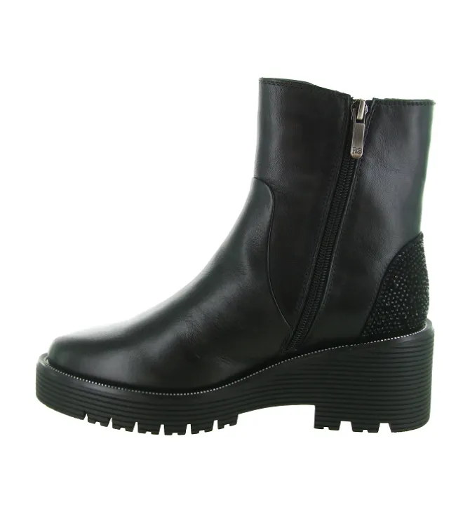 bottines et boots - Casual - femme - Cuir - Noir - Regarde le ciel...