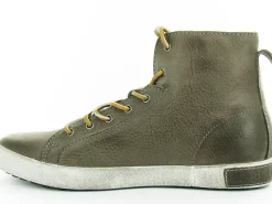 bottines et boots - Casual - homme - Cuir - Gris - Black stone