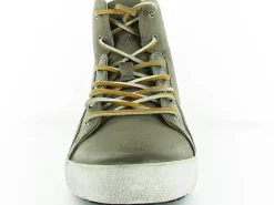 bottines et boots - Casual - homme - Cuir - Gris - Black stone