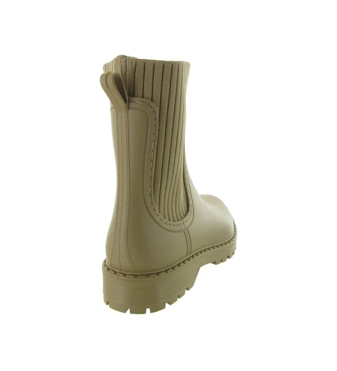 bottines et boots - Chaussette - femme - Synthétique - Beige - Unisa