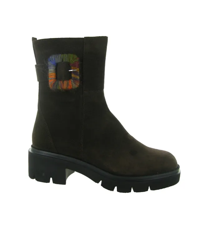 bottines et boots - Chelsea - femme - Nubuck - Marron - Softwaves