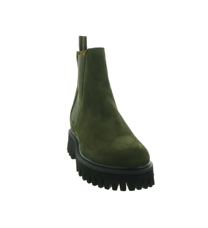 bottines et boots - Chelsea - femme - Cuir - Kaki - Schmoove