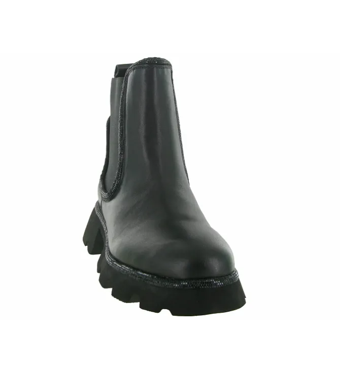 bottines et boots - Chelsea - femme - Cuir - Noir - Alma en pena