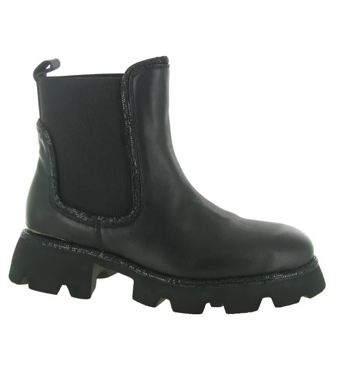 bottines et boots - Chelsea - femme - Cuir - Noir - Alma en pena