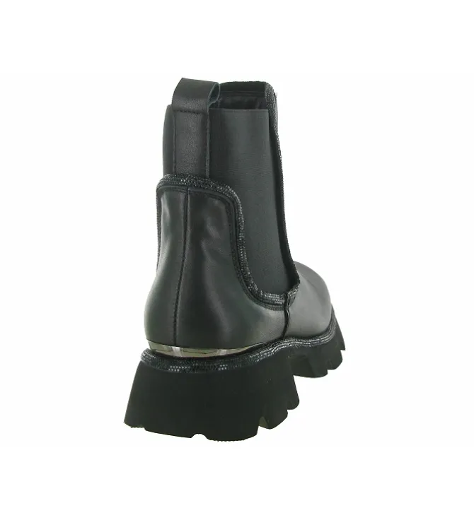 bottines et boots - Chelsea - femme - Cuir - Noir - Alma en pena