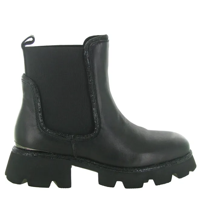 bottines et boots - Chelsea - femme - Cuir - Noir - Alma en pena