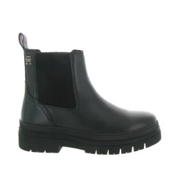 bottines et boots - Chelsea - femme - Cuir - Noir - Tommy hilfiger