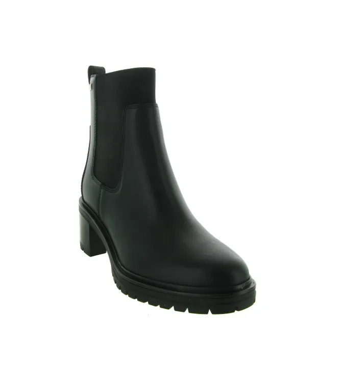 bottines et boots - Chelsea - femme - Cuir - Noir - Tommy hilfiger