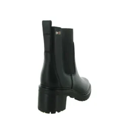 bottines et boots - Chelsea - femme - Cuir - Noir - Tommy hilfiger