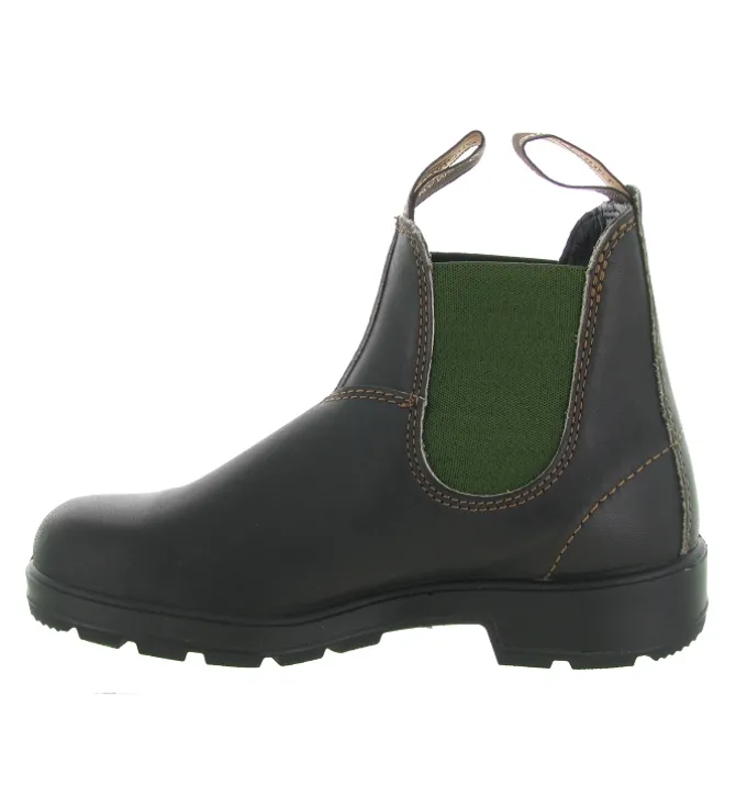 bottines et boots - Chelsea - femme - Cuir - Kaki - Blundstone