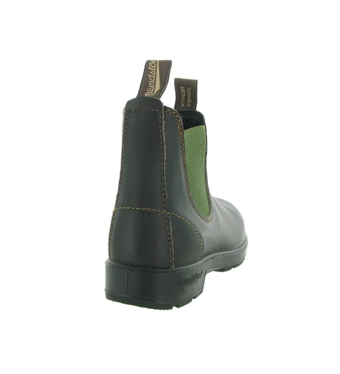 bottines et boots - Chelsea - femme - Cuir - Kaki - Blundstone