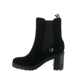 bottines et boots - Chelsea - femme - Cuir - Noir - Tommy hilfiger