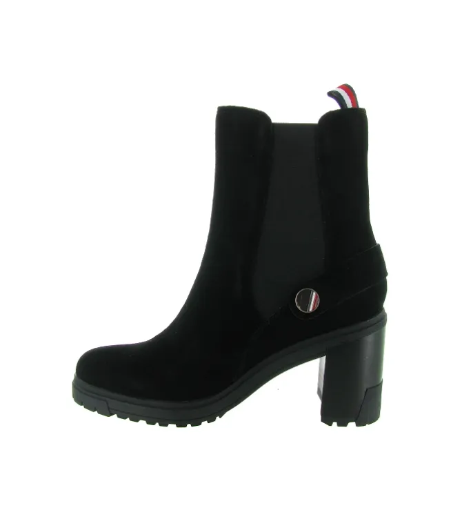 bottines et boots - Chelsea - femme - Cuir - Noir - Tommy hilfiger