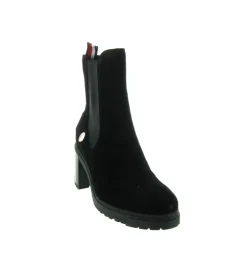 bottines et boots - Chelsea - femme - Cuir - Noir - Tommy hilfiger