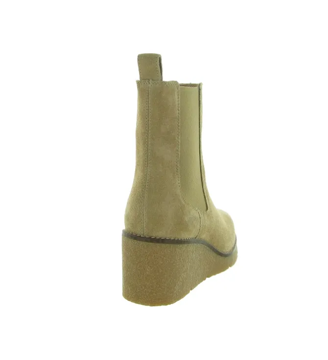 bottines et boots - Chelsea - femme - Cuir - Beige - Unisa