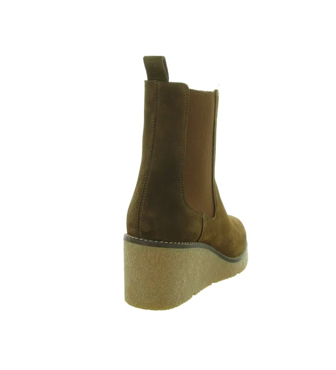 bottines et boots - Chelsea - femme - Cuir - Marron - Unisa