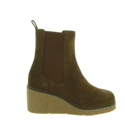 bottines et boots - Chelsea - femme - Cuir - Marron - Unisa