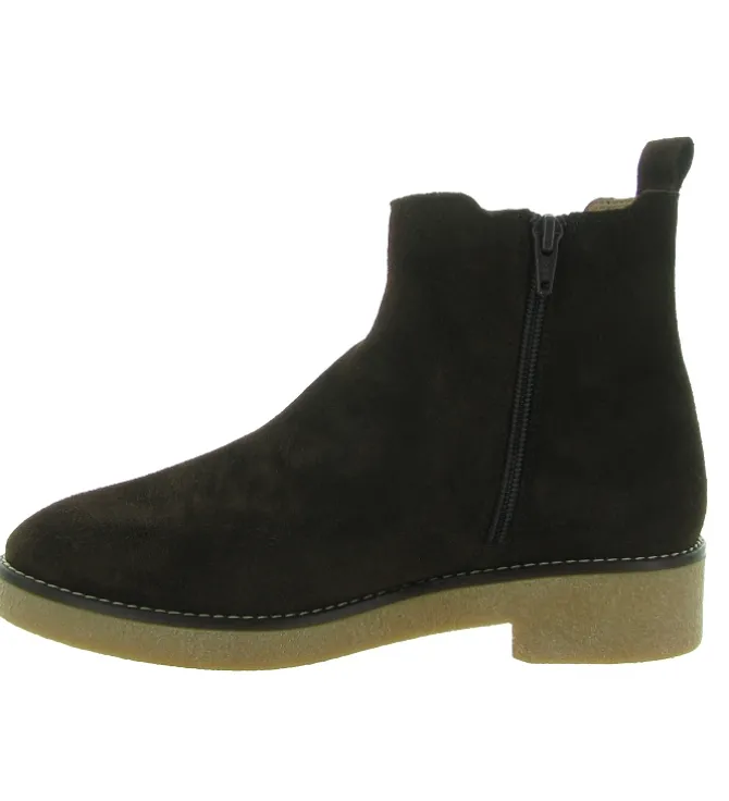 bottines et boots - Chelsea - femme - Cuir - Marron - Unisa