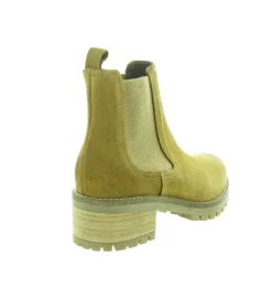 bottines et boots - Chelsea - femme - Cuir - Jaune - Minka design
