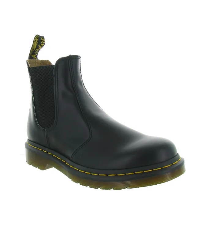 bottines et boots - Chelsea - femme - Cuir - Noir - Doc martens