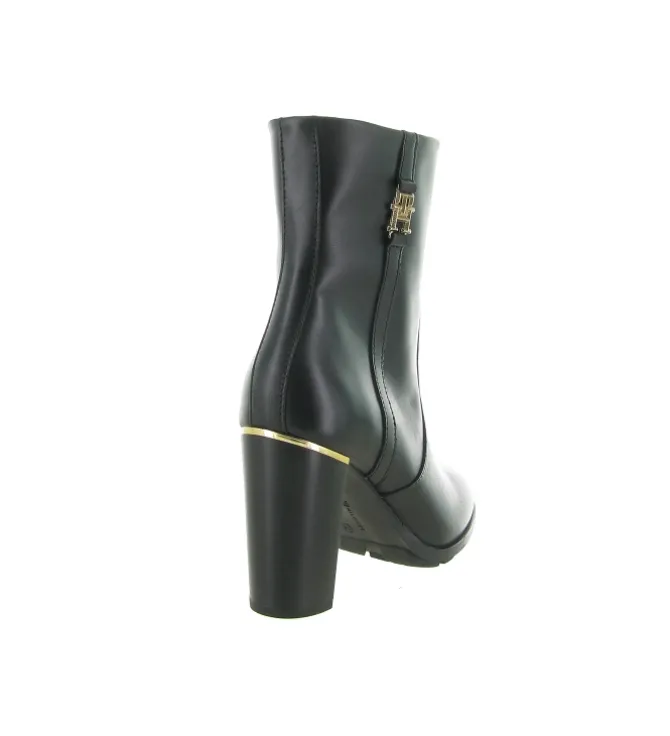 bottines et boots - Chelsea - femme - Cuir - Noir - Tommy hilfiger