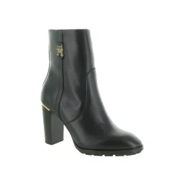 bottines et boots - Chelsea - femme - Cuir - Noir - Tommy hilfiger